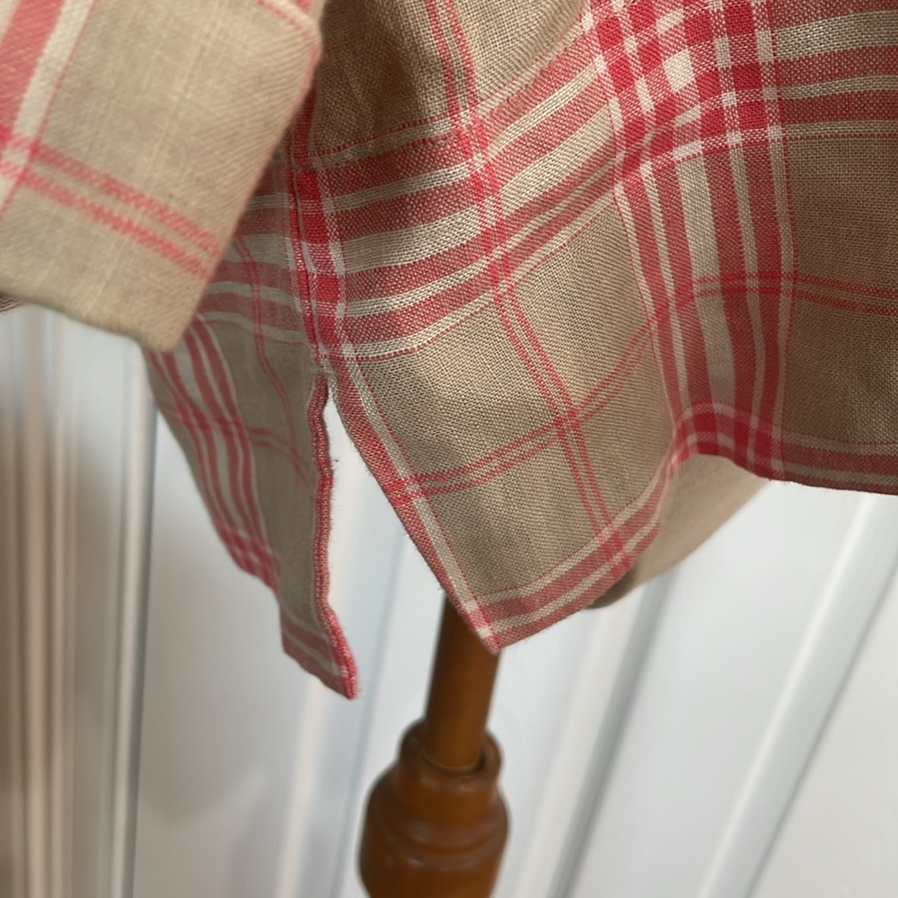 Westbound Essentials 100% Linen Button Down Plaid… - image 8